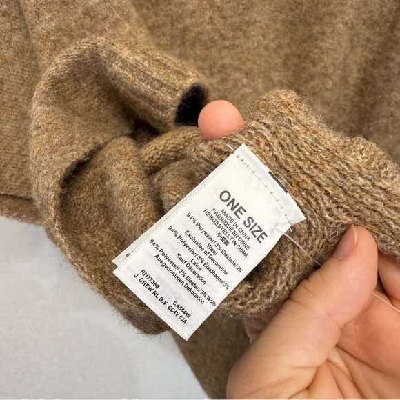J. Crew Tan Oversized Poncho Sweater - Picture 10 of 10